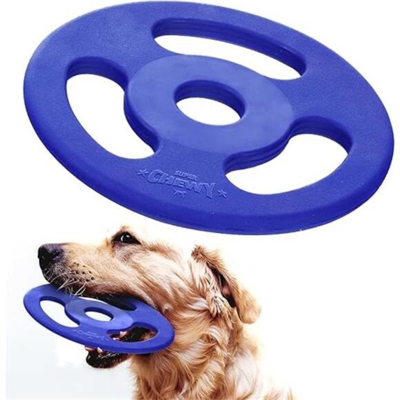 SuperChewy Tough Tug-of-War Flying Disc Toy | Strong Natural Rubber | Great Tug - Picture 6 of 6